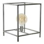 DKD Home Decor Lámpara de sobremesa de metal gris oscuro