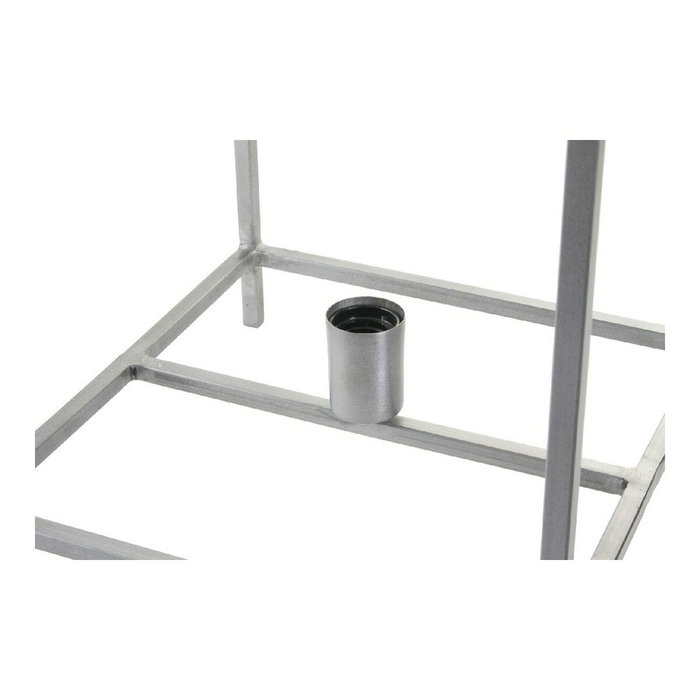 DKD Home Decor Lámpara de sobremesa de metal gris oscuro
