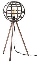 DKD Home Decor Lámpara de Sobremesa de Metal Gris Oscuro 50x50x98 cm