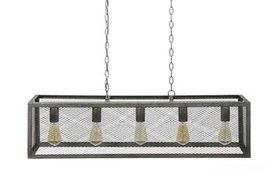 DKD Home Decor Lámpara de Techo de Metal Gris 79x26x120 cm