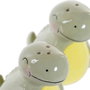 DKD Home Decor Salero con Tapa Dinosaurio Blanco Verde