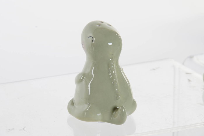 DKD Home Decor Salero Dinosaurio Kids Verde 7 x 7.7 x 6.6 cm Set de 2