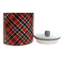 DKD Home Decor Bote de Dolomita Tartan Rojo 2,35 L