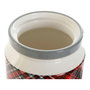 DKD Home Decor Bote de Dolomita Tartan Rojo 2,35 L