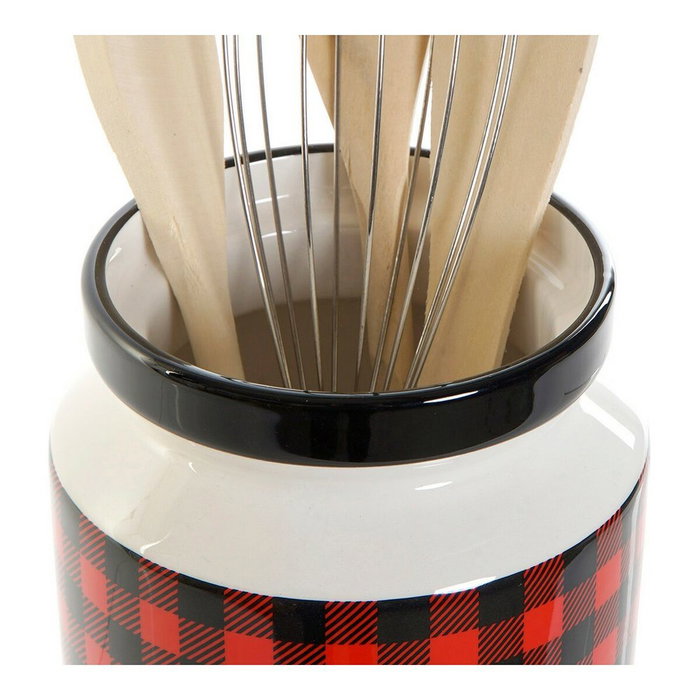 DKD Home Decor Set de 5 Botes para Utensilios TARTAN