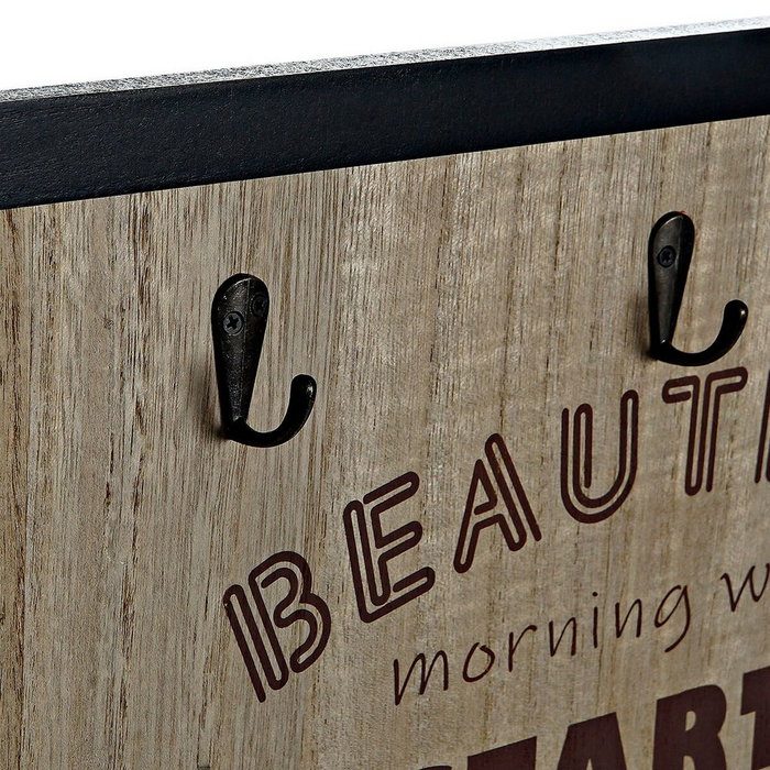 DKD Home Decor Perchero de Pared Madera y Resina Marrón