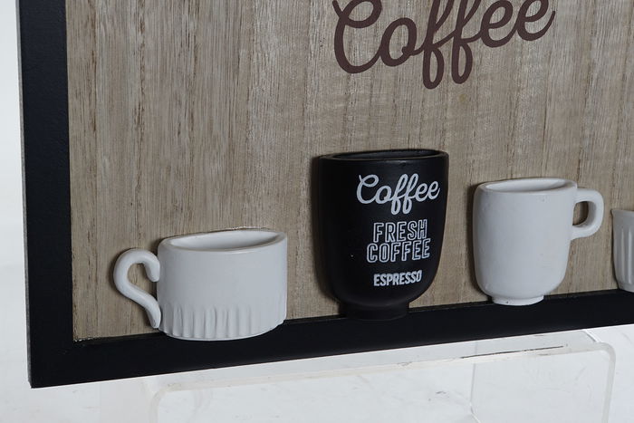 DKD Home Decor Perchero Pared Vintage Marron Negro 3 x 41 x 41 cm