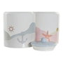 DKD Home Decor Set de 2 Botes de Dolomite SOLPOR, 2,35 L, Azul y Rosa Palo