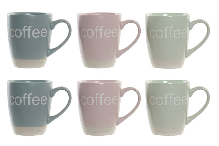 DKD Home Decor Mug Pasteles lianfeng Rosa Verde Gres Set de 6 piezas Apto microondas y lavavajillas DKD Home Decor Mug Pasteles lianfeng Rosa Verde Gres Set de 6 piezas Apto microondas y lavavajillas