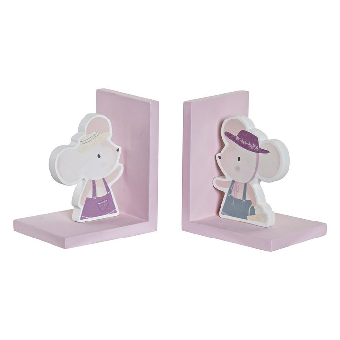 DKD Home Decor Sujetalibros MDF Diseño Ratón Surtido de 2 Unidades DKD Home Decor Sujetalibros MDF Diseño Ratón Surtido de 2 Unidades