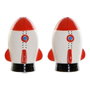 DKD Home Decor Set de Salero y Pimentero de Dolomita Blanco