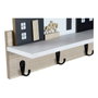 DKD Home Decor Estantería de Pared MDF con Perchero X4 Natural