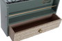 DKD Home Decor Organizador Tropical Home Office Verde Menta Verde Oscuro 9 x 17 x 30 cm (2 Unidades)