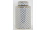 DKD Home Decor Jarrón de Porcelana SCRAT Blanco y Dorado 18x18x30,5 cm