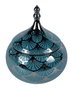 DKD Home Decor Joyero de Porcelana Turquesa con Tapa Cromado