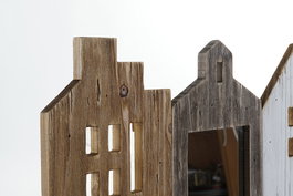 DKD Home Decor Revistero Atlantico Marron Blanco 57 x 10 x 40 cm Paulownia y Metal