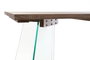 DKD Home Decor Mesa Comedor Scandi Marron y Transparente Cristal y MDF 90 x 76 x 180 cm