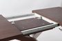 DKD Home Decor Mesa Extensible Marron Oscuro Plateado Acero MDF 90 x 77 x 160 cm