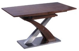 DKD Home Decor Mesa Extensible Marron Oscuro Plateado Acero MDF 90 x 77 x 160 cm