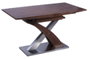 DKD Home Decor Mesa Extensible Marron Oscuro Plateado Acero MDF 90 x 77 x 160 cm