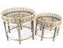 DKD Home Decor Juego de 2 Mesitas Auxiliares de Ratán Natural