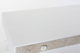 DKD Home Decor Mesa Centro Indio Madera Clara Blanca 120x65x42 cm 4 Cajones Mandala