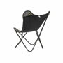 DKD Home Decor Sillón de Algodón y Hierro Mariposa Negro