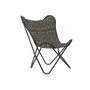 DKD Home Decor Sillón de Algodón y Hierro Mariposa Negro