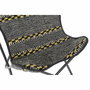 DKD Home Decor Sillón de Algodón y Hierro Mariposa Negro