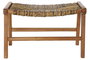 DKD Home Decor Descalzadora Alpino Teca y Fibra Natural Marron Claro 47 x 40 x 65 cm