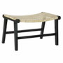 DKD Home Decor Descalzadora de Teca y Ratán Negro