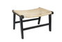 DKD Home Decor Descalzadora de Teca y Ratán Negro