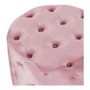 DKD Home Decor Set de 2 Reposapiés de Terciopelo Rosa