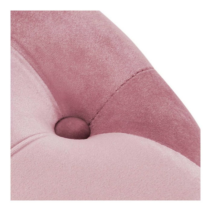 DKD Home Decor Set de 2 Reposapiés de Terciopelo Rosa