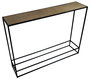 DKD Home Decor Consola Aluminio Dorado Negro