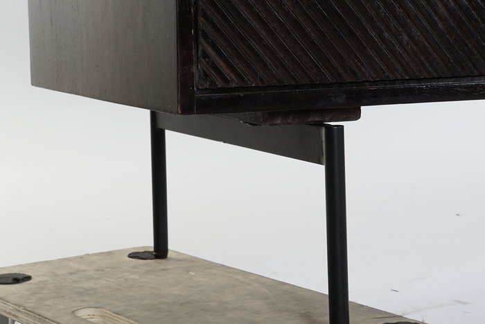 Buffet Moderno DKD Home Decor Marron Oscuro Negro 45 x 77.5 x 177 cm