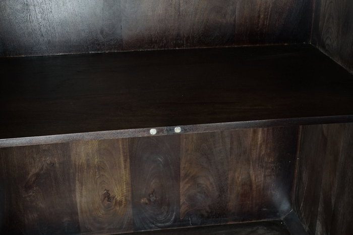 DKD Home Decor Aparador Moderno Marron Oscuro Negro 43 x 153.5 x 84 cm