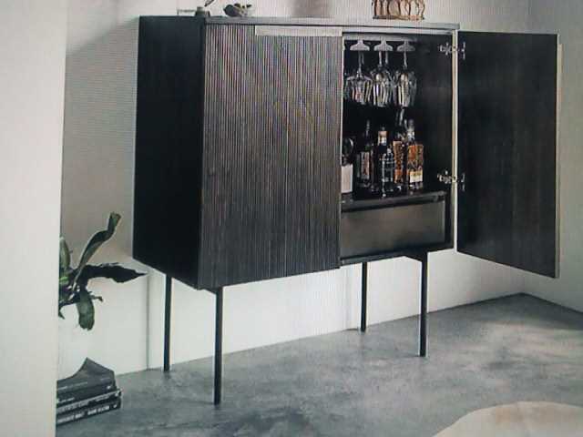 DKD Home Decor Aparador de Mango y Metal Marrón Oscuro