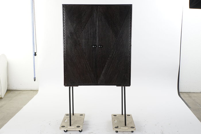 DKD Home Decor Aparador Moderno Marron Oscuro Negro 43 x 153.5 x 84 cm