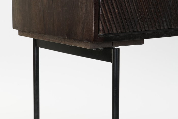 DKD Home Decor Aparador Moderno Marron Oscuro Negro 43 x 153.5 x 84 cm