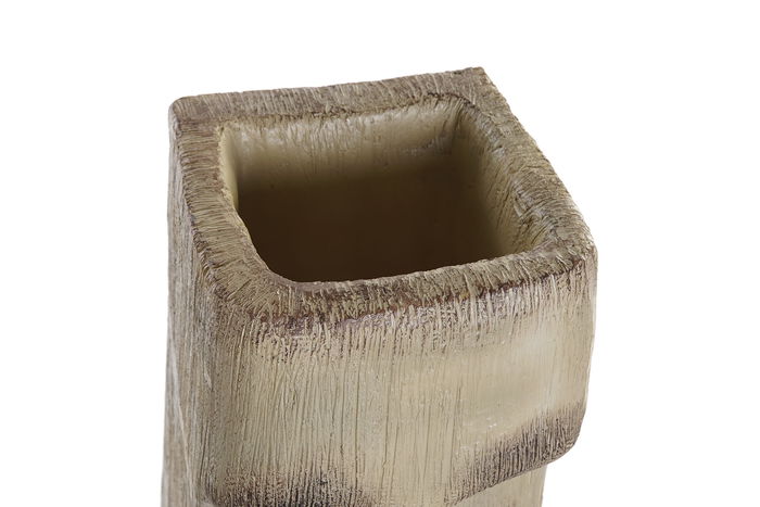 DKD Home Decor Macetero Moderno Resina Terracota Beige 17 x 49 x 16 cm (2 Unidades)