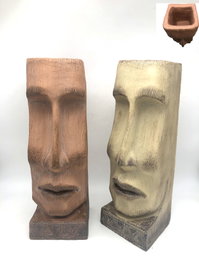 DKD Home Decor Maceteros de Resina Surtiendo 2 Piezas, Terracota y Beige
