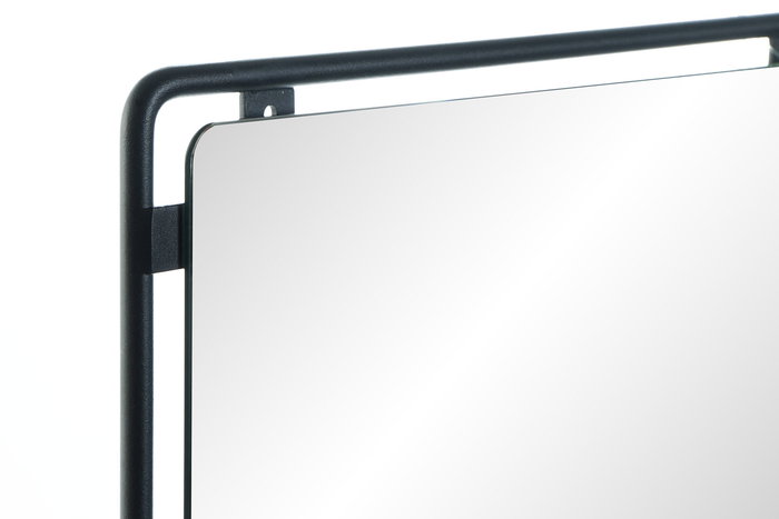 DKD Home Decor Espejo Loft Negro Metal 40 x 72 x 9 cm