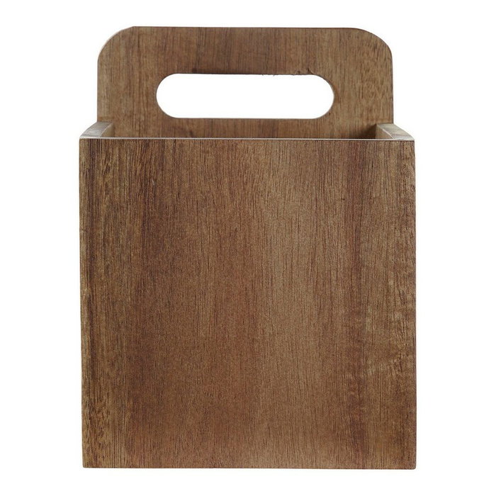 Caja de Almacenaje DKD Home Decor 8424001811953 Natural Acacia Asas 13 x 13 x 17 cm