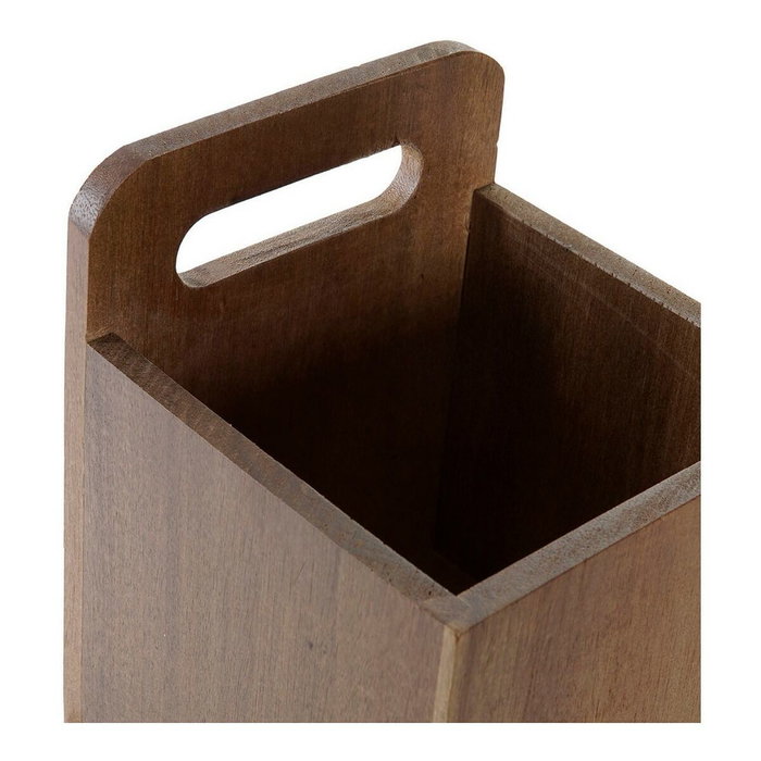 Caja de Almacenaje DKD Home Decor 8424001811953 Natural Acacia Asas 13 x 13 x 17 cm