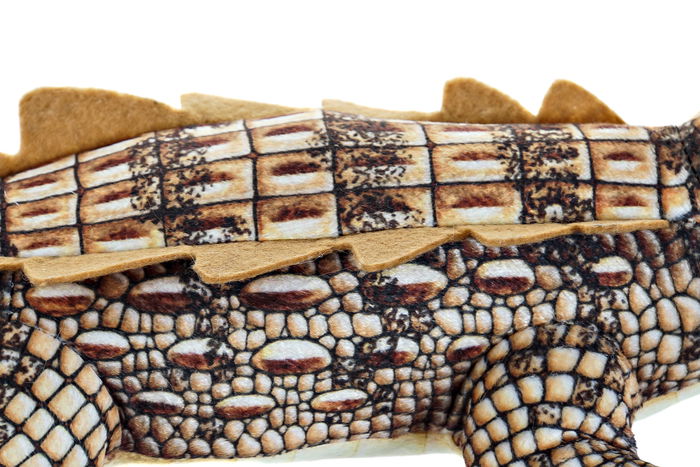 DKD Home Decor Peluche Cocodrilo Marron 46 x 22 x 8 cm