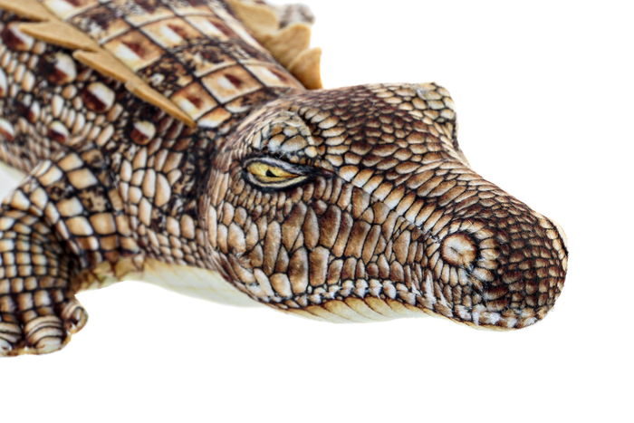 DKD Home Decor Peluche Cocodrilo Marron 46 x 22 x 8 cm