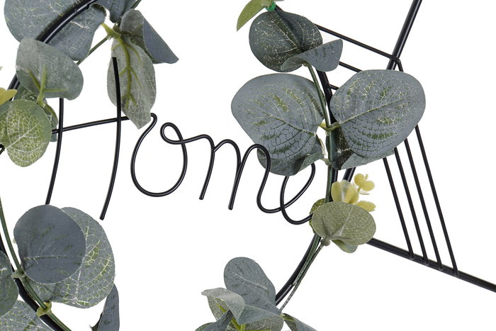 DKD Home Decor Perchero de Pared Negro Natural Metal 43 x 36 x 4.5 cm