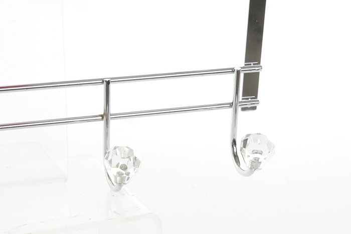 DKD Home Decor Perchero Básico Plateado Transparente Metal 47 x 10 x 22 cm