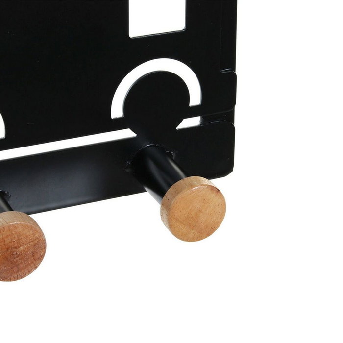 DKD Home Decor Perchero de Metal con 4 Colgadores, Negro y Blanco DKD Home Decor Perchero de Metal con 4 Colgadores, Negro y Blanco